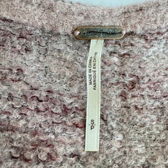 FREE PEOPLE Stella Softly Oversized Alpaca Mohair Blend Mauve Sweater - Picture 4 of 7